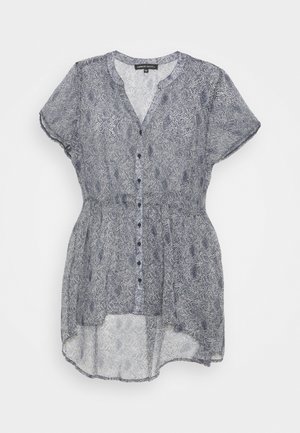 DIPPED BACK SHORT SLEEVE SHIRT - Pusero - blue