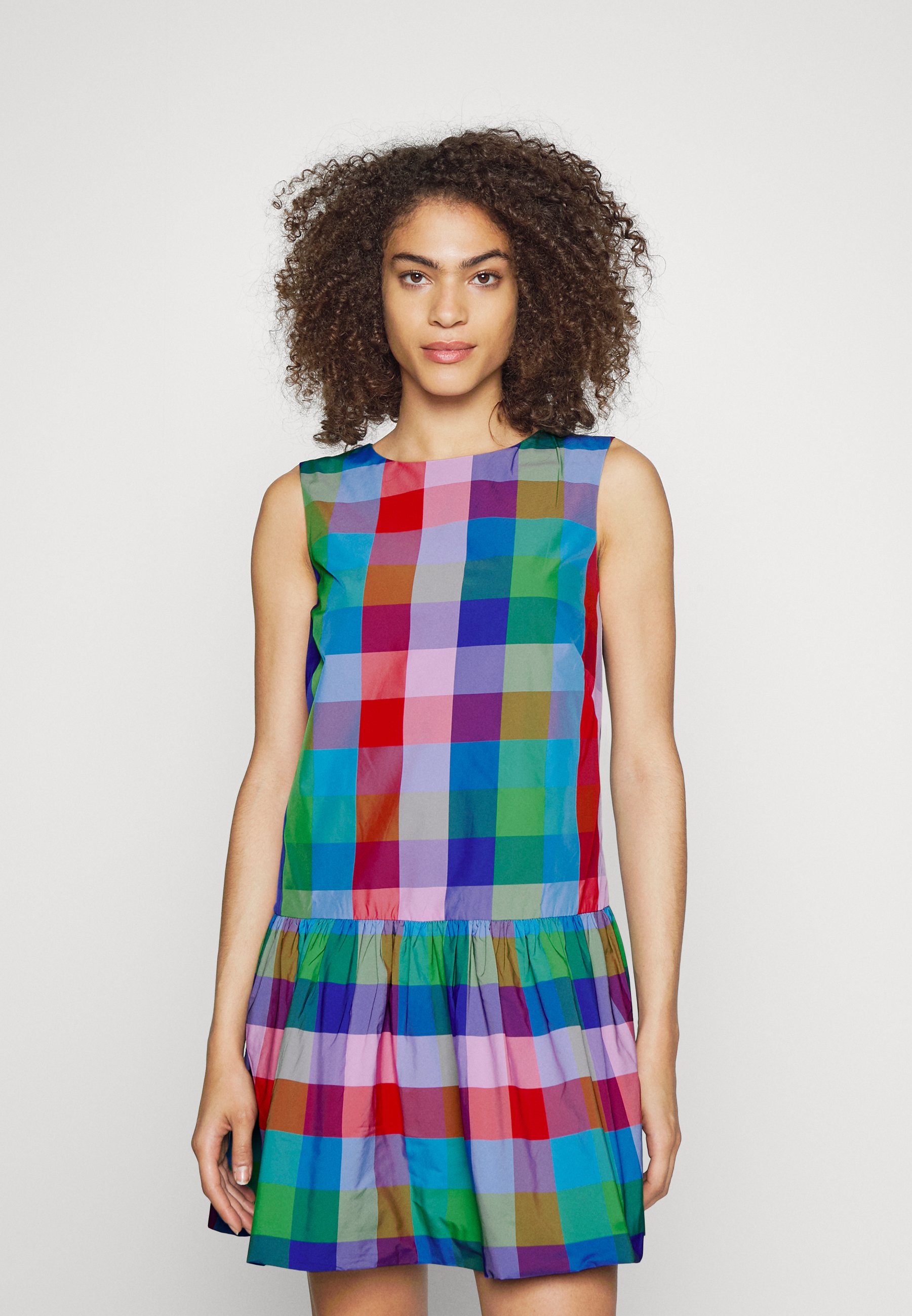 madras shift dress