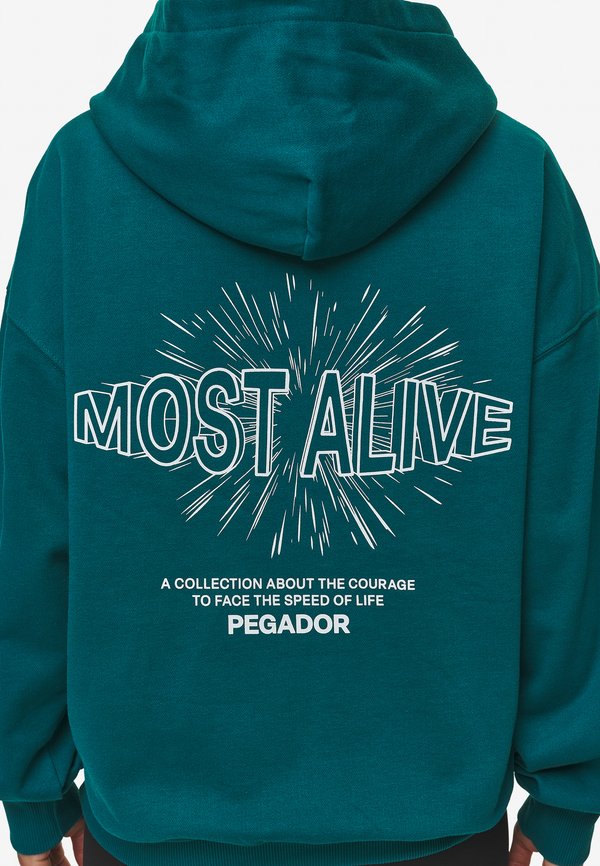 NISA HOODIE - Sweatshirt - washed urban turquoise3