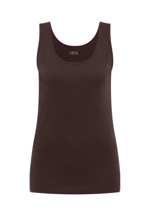 Cecil, BASIC TOP IN UNIFARBE - Top - brown cacao