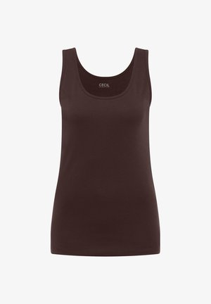 Cecil, BASIC TOP IN UNIFARBE - Top - brown cacao