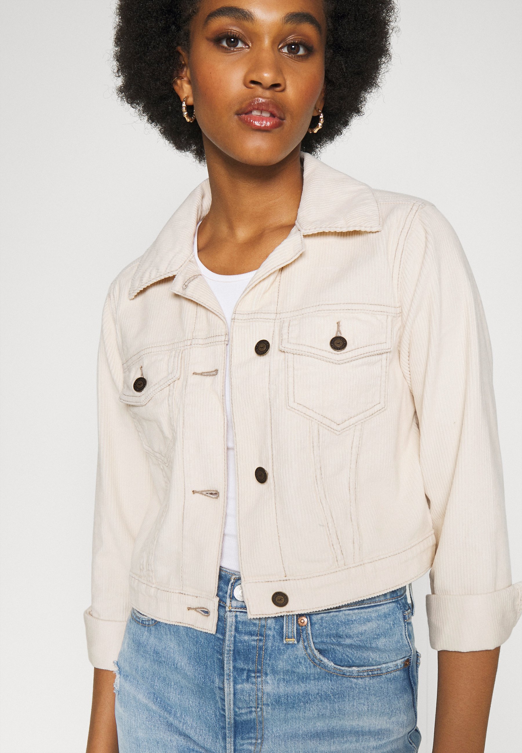 Hollister Co. JACKET Lett jakke cream Zalando.no Hollister Co. JACKET Lett jakke cream Zalando.no
