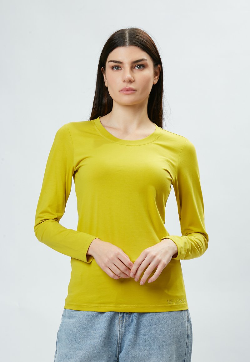 INFLUENCER CREW-NECK BASIC TEE - Maglietta a manica lunga - acid