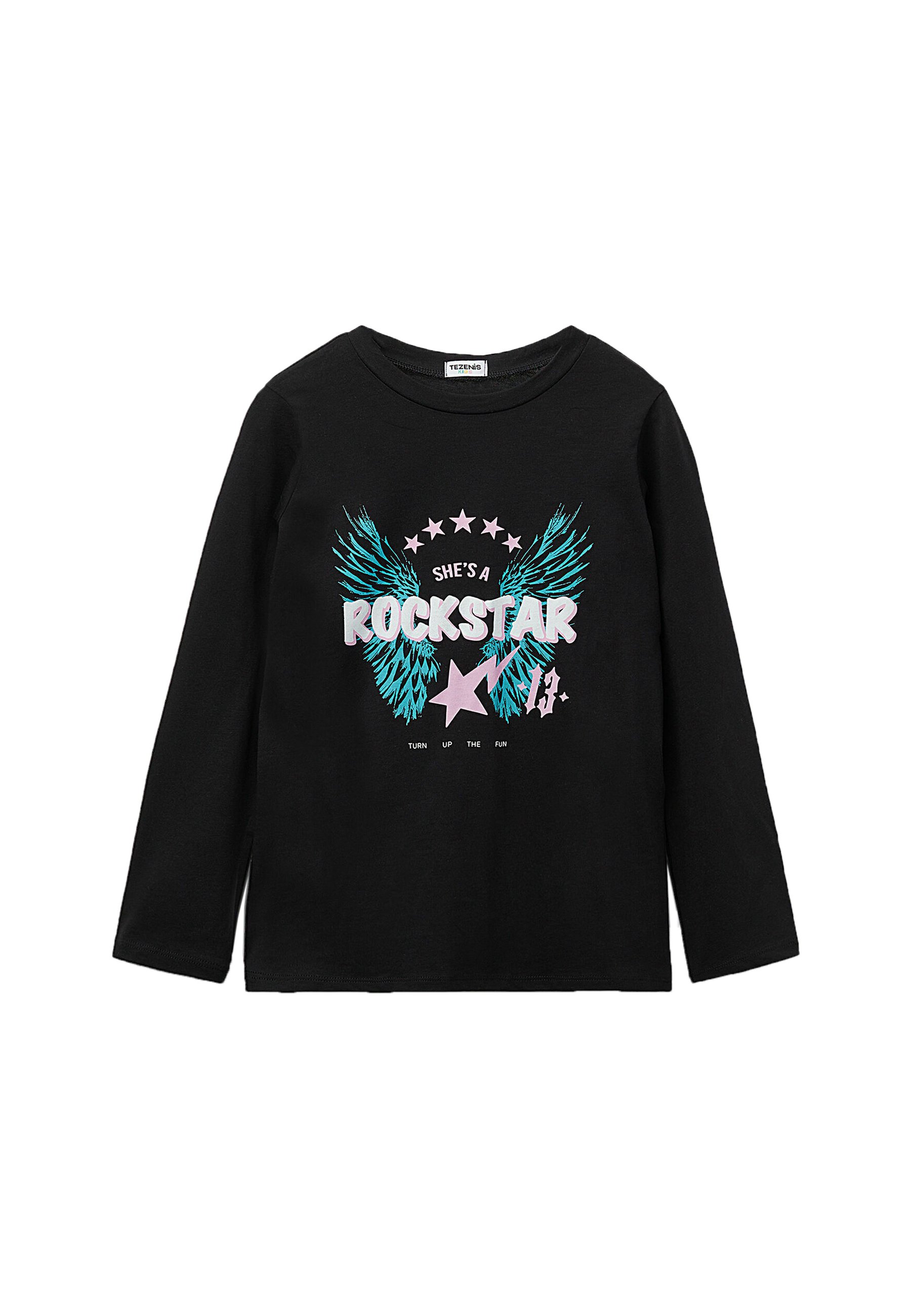 Tezenis Maglietta a manica lunga black/nero Zalando