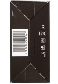 Schwarze Produktverpackung unten mit Barcode, Leistungsangaben (100-240V, 60Hz, 20W), CE-Kennzeichnung und Entsorgungssymbolen.