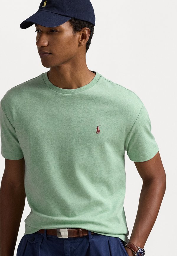 CUSTOM SLIM FIT SOFT COTTON T-SHIRT - Basic T-shirt - celadon heather3