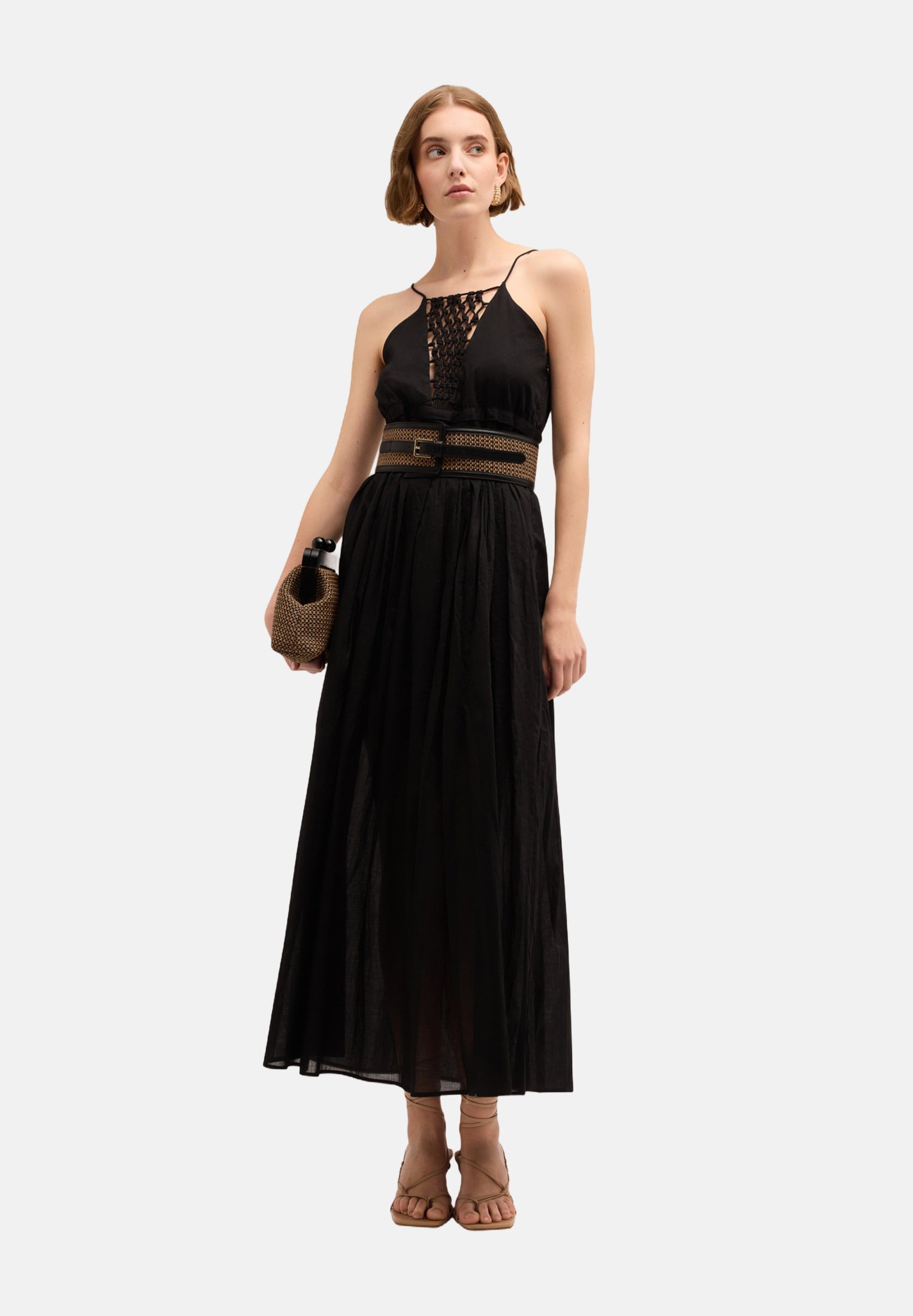 Motivi CON INSERTO Vestito lungo nero