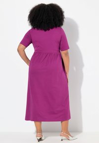 Ulla Popken EMPIRE WAIST SHORT SLEEVE  - Jurk - purple