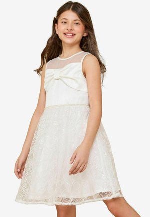 Lipsy REGULAR FIT - 3D PEARL TRIM - Koktajl obleka/za zabavo - ivory