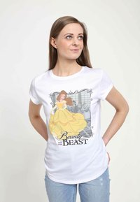 Henry Tiger BEAUTY & THE BEAST DANCING BE - Triko s potiskem - white