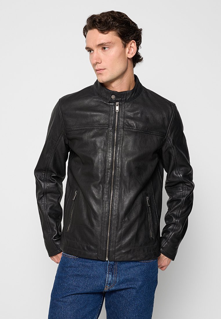 Le Temps Des Cerises Leren jas zwart