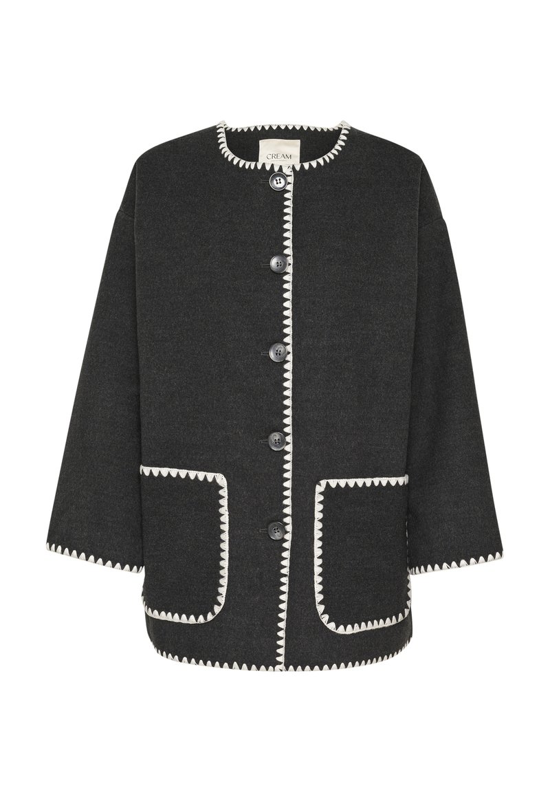 Cream Winterjas donkergrijs