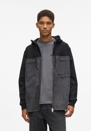 Sweatjakke - washed black-black