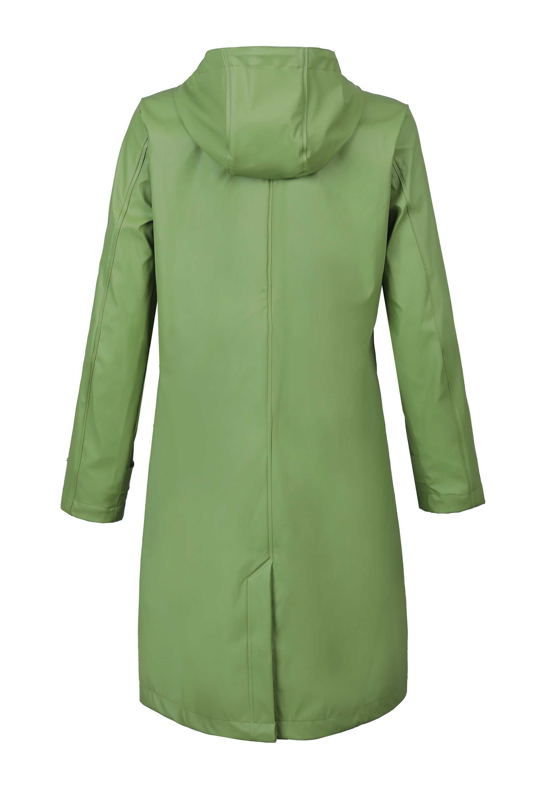 olive green rain jacket
