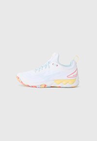 Selected, white/calypso coral/pale banana
