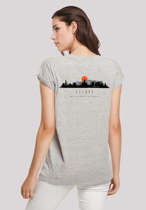 ESCAPE DISCOVER THE WORLD ASIAN TOWN - Print T-shirt - heather grey