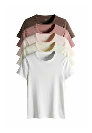 REGULAR FIT - 5 PACK  SHORT SLEEVE  - Tricou basic - multi