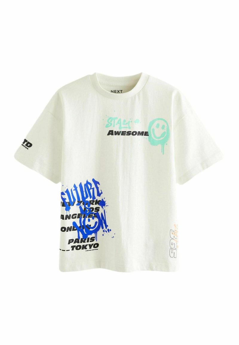 Next - SHORT SLEEVE STANDARD - T-shirt med print - white graffiti, Förstora