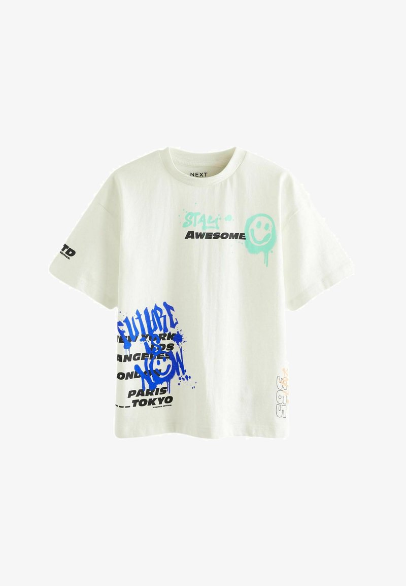 Next SHORT SLEEVE GRAPHIC STANDARD - Apdrukāts T-krekls - white graffiti