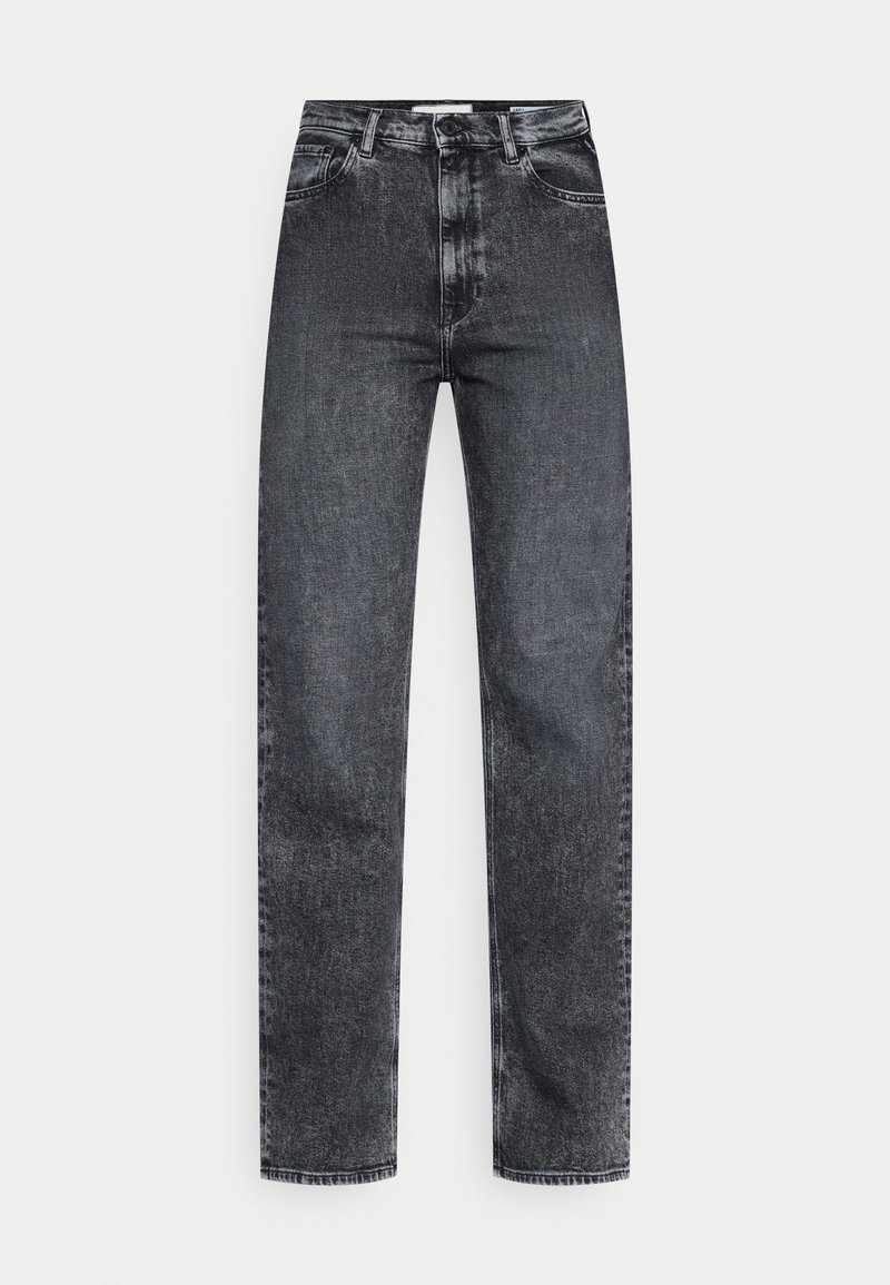 Replay Relaxed fit jeans donkergrijs