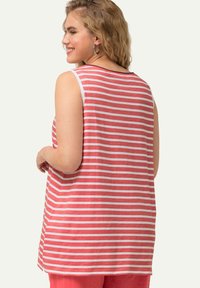 Ulla Popken STRIPED - Top - dark coral