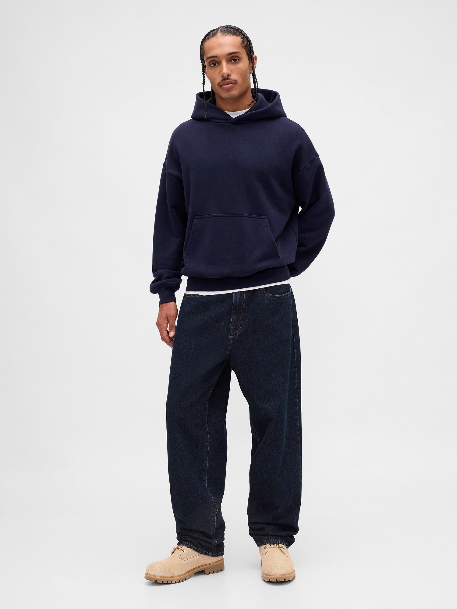 GAP BAGGY FIT RINSE - Loose Jeans - dark rinse/dark-blue denim