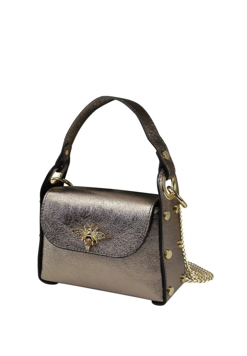 DrachenLeder Handtasche - bronze metallic braun