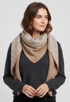 Faera, WEICHER SCHAL DREIECKSFORM LIEBLINGSMENSCH HERZ - Foulard - sand