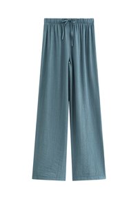 CRINKLED WIDE LEG  - Trousers - blue