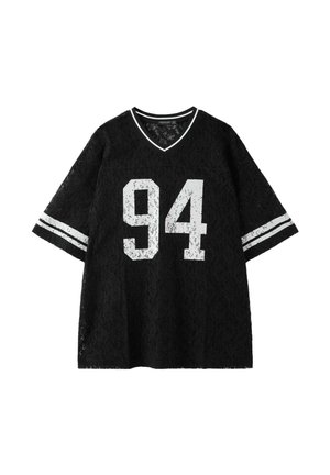 Stradivarius, NUMBER LACE T-SHIRT - Blouse - black