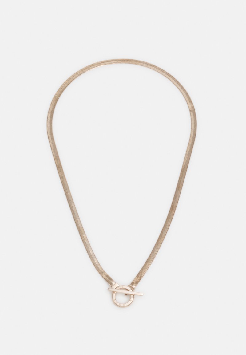 BOSS - CHAIN NECKLACE WITH RING AND ETCHED LOGO - Ketting - rosegold-coloured, Vergroten