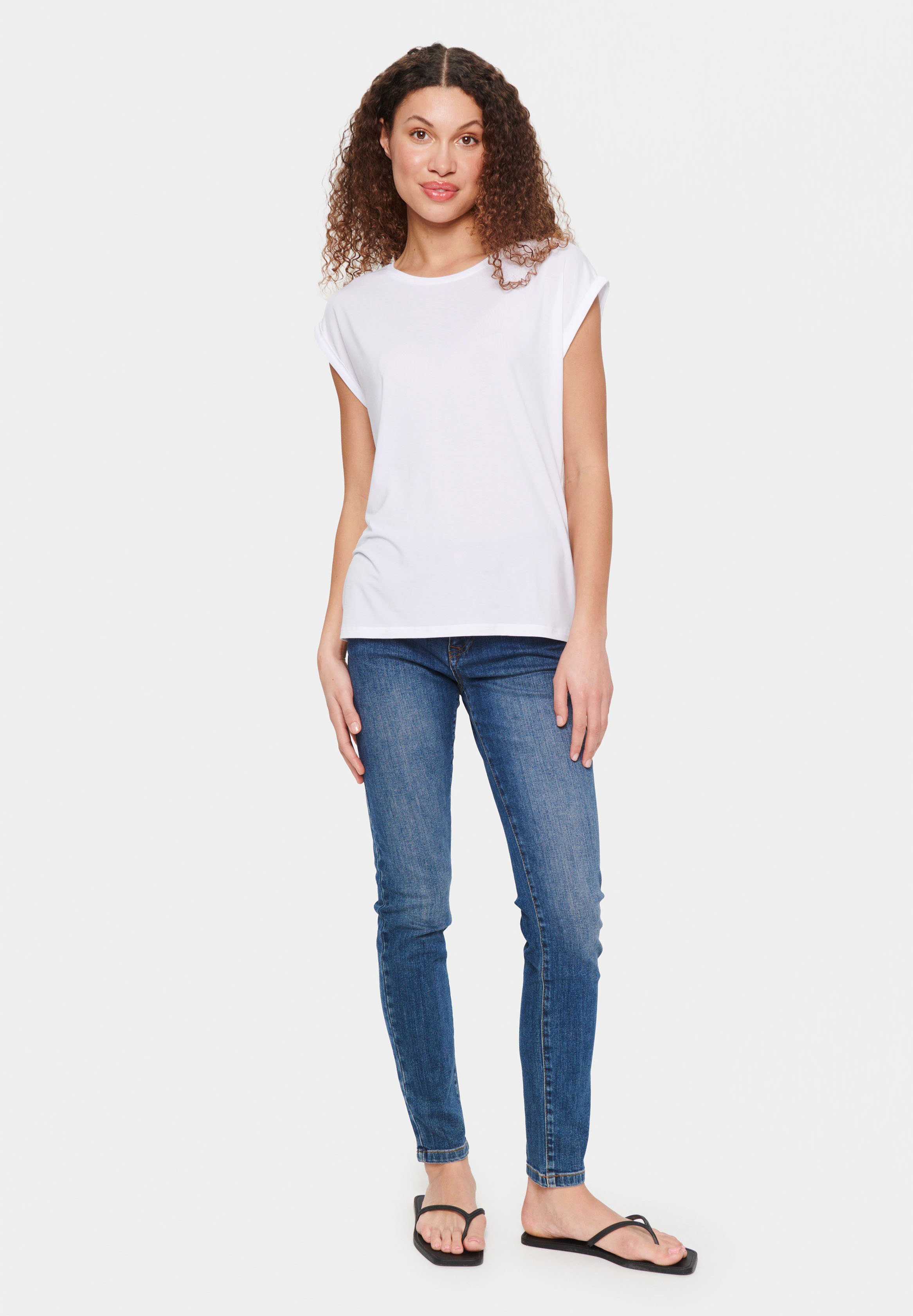 Saint Tropez ADELIASZ - T-Shirt basic - bright white/weiß