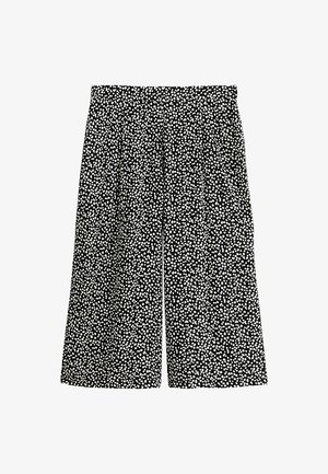 New Look Curves CURVES SPOT PRINT CROP - Pantalones - black pattern