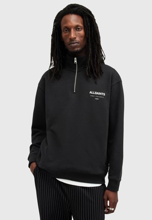 UNDERGROUND HALF ZIP, - Felpa - black white