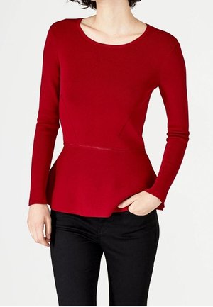 Strickpullover - dark red