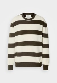 STRIPE KASEY SWEATER - Pulover - turkish coffee winter white