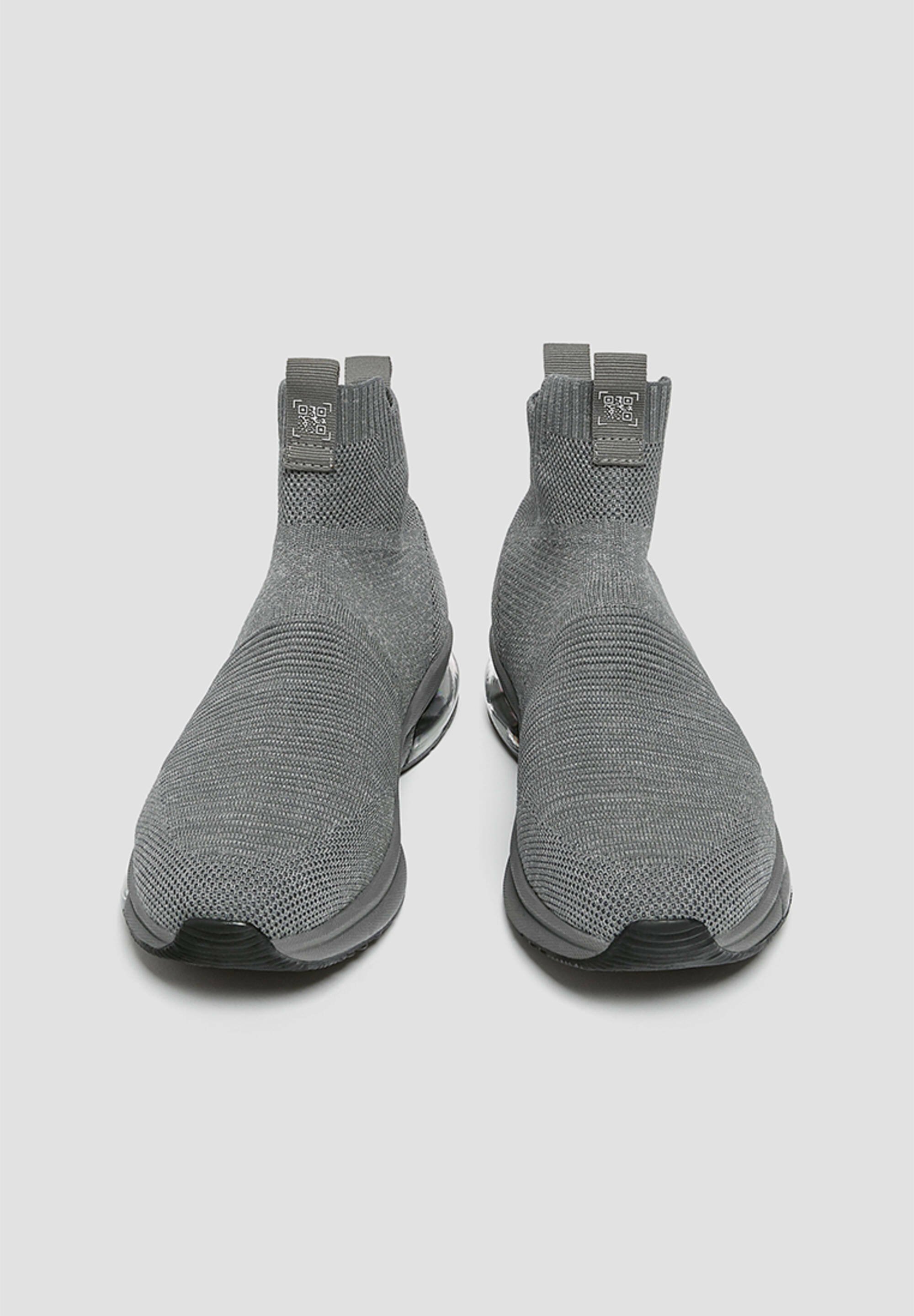 PULL\u0026BEAR Sneakers hoog - grey/Grijs - Zalando.nl