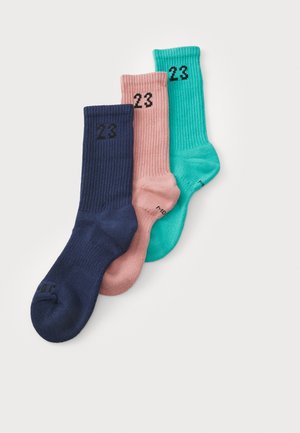 ESSENTIAL CREW UNISEX 3 PACK - Sportssokker - midnight navy/washed teal/rust pink
