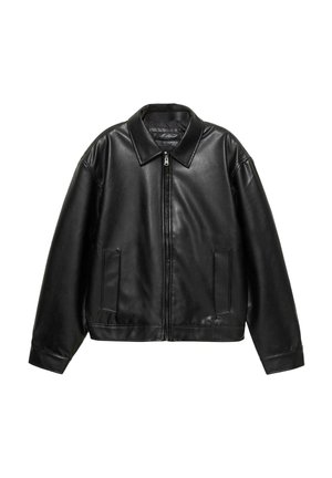 Jakna iz umetnega usnja - black