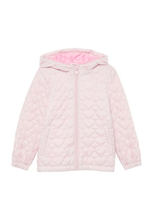 WATTIERTE KAPUZEN MIT HERZ-STEPPUNG UND DEKORATIVEN REFLEKTOR-DETAILS - Jas - zartrosa