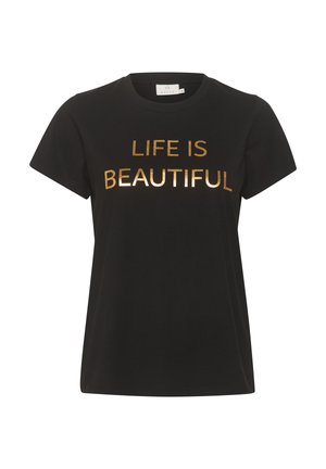 Kaffe, KALIVA - T-shirts print - black copper text print