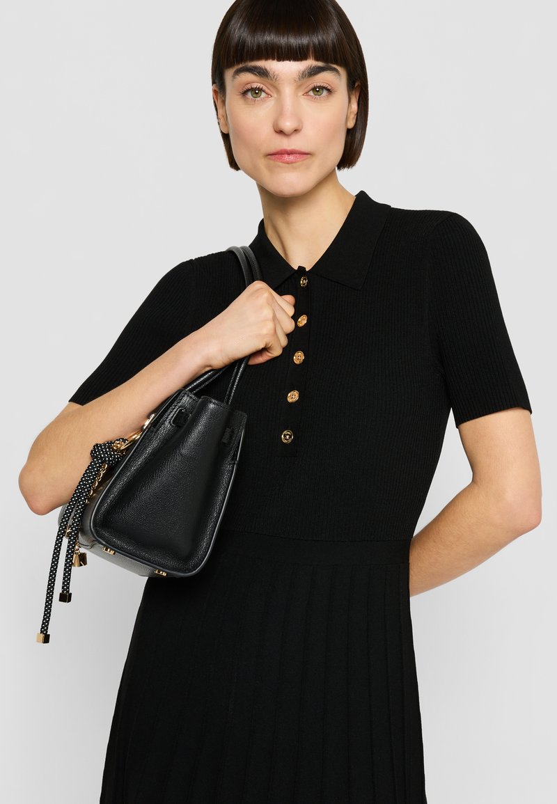 MICHAEL Michael Kors FIT FLARE MIDI - Jumper dress - black - Zalando MICHAEL Michael Kors FIT FLARE MIDI - Jumper dress - black - Zalando