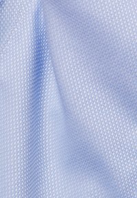 Light blue mesh fabric with a diamond pattern, featuring a smooth texture and slight sheen, suitable for breathable clothing or upholstery.