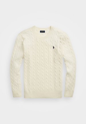 Polo Ralph Lauren Big & Tall CABLE KNIT WOOL CASHMERE JUMPER - Jersey de punto - andover cream