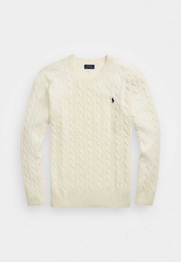 CABLE KNIT WOOL CASHMERE JUMPER - Jumper - andover cream3