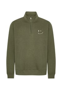 Clean Cut Copenhagen PATRICK HALF-ZIP  - Felpa - army green