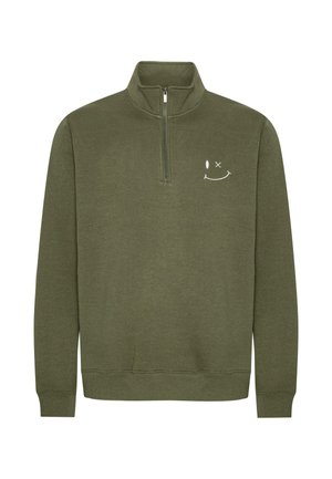 Clean Cut Copenhagen PATRICK HALF-ZIP  - Sweatshirt - army green