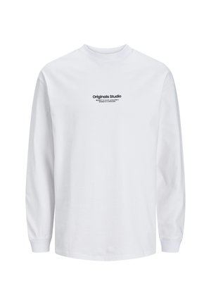 Fehér, hosszú ujjú pamut póló. A mellrészen egy fekete nyomtatott "Originals Studio" logó található. Egyszerű, laza szabású dizájn.