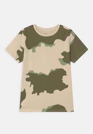 NKMDENSEL - Triko s potiskem - olive night