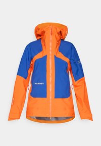 EIGER NORDWAND HOODED JACKET WOMEN - Smučarska jakna - orange/blue